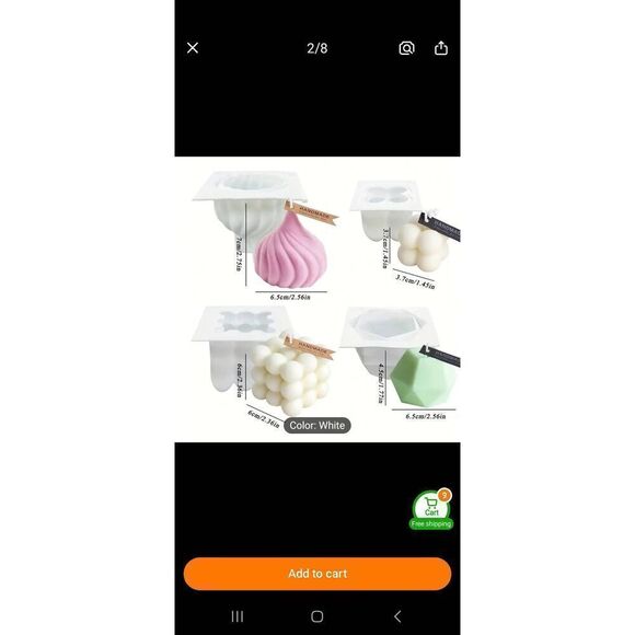 Candle Mold Set Of 4 - Picture 7 of 8